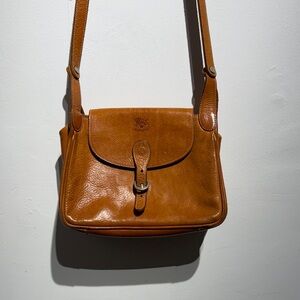 Gorgeous Il Bisonte Natural Leather Crossbody Bag made in Italy 🦬🇮🇹